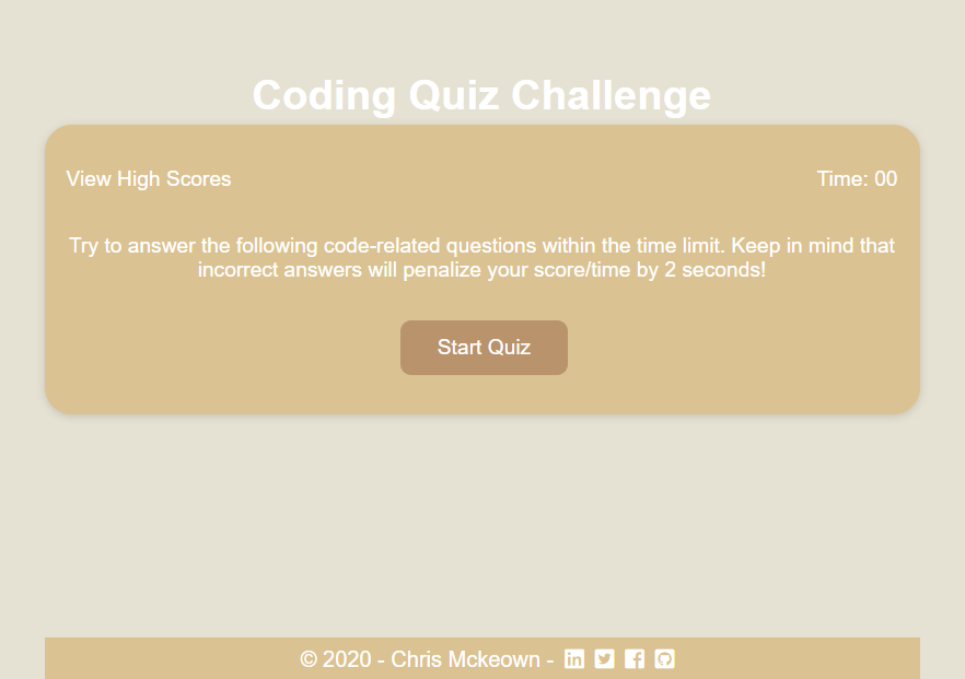 Code Quiz